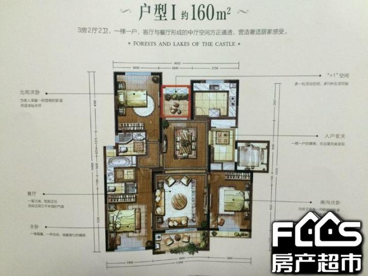 昆山房产超市网 昆山小区 玉山小区 世茂蝶湖湾 户型编号: 户型图 楼