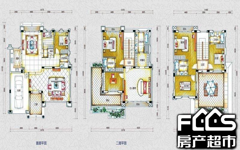 中山房产超市网 中山小区 南朗小区 锦绣海湾城(别墅)户型编号 户型