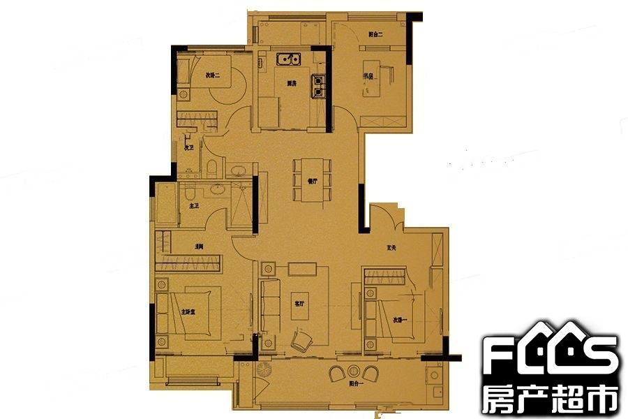 金坛新城金郡4室2厅2卫/140.0㎡图户型详情页