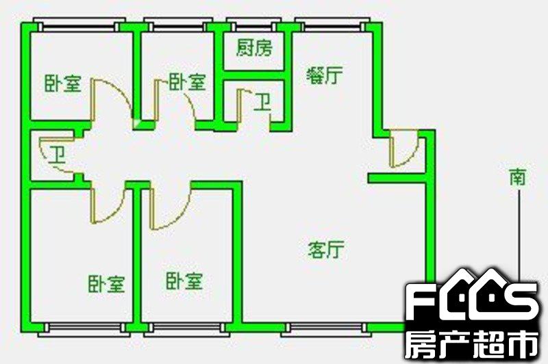 住宅 户 型: 4室2厅2卫 面 积: 约149m² 户型简介: 泰和家园4室