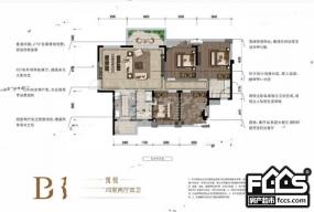 领地天屿领地天屿4室2厅2卫/123.0㎡户型图户型图