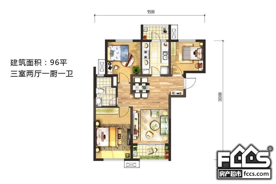 万科金色悦城楼盘户型图1